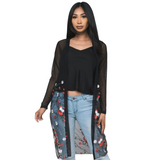In My Roses Mesh Cardigan